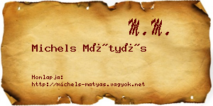 Michels Mátyás névjegykártya