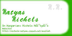 matyas michels business card